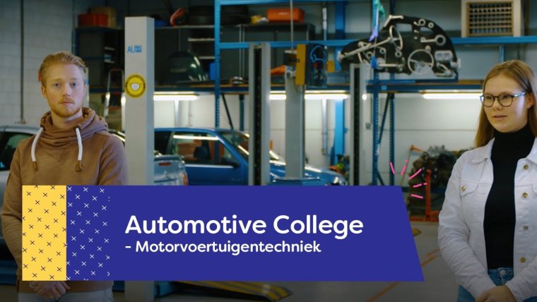 YouTube video - Studenten Janine en Roland over het Automotive College in Nieuwegein
